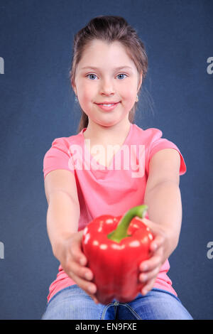 Portrait d'une petite fille de paprika Banque D'Images