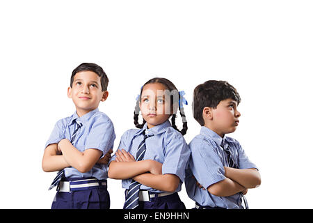 3 enfants de l'école indienne d'amis afin d'étudiant Banque D'Images