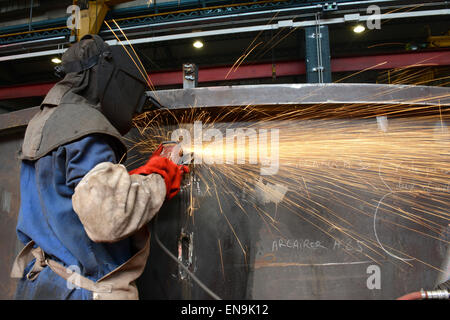 Saint-Etienne (centre de la France), 2014/10/01 : 'entreprise familiale', Carchi, l'usine de fabrication des chaudières. Banque D'Images