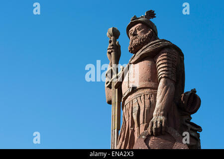 Statue de William Wallace dans le parc de maison Bemersyde, Dryburgh, Scottish Borders, Scotland Banque D'Images