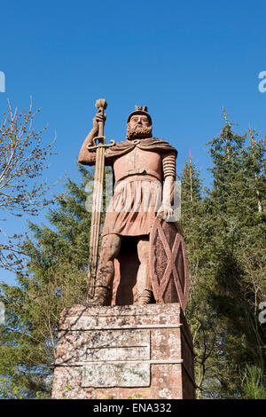 Statue de William Wallace dans le parc de maison Bemersyde, Dryburgh, Scottish Borders, Scotland Banque D'Images