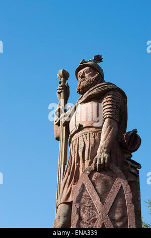 Statue de William Wallace dans le parc de maison Bemersyde, Dryburgh, Scottish Borders, Scotland Banque D'Images