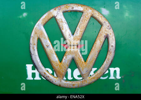 Badge sur un camping-car Volkswagen Heineken Banque D'Images