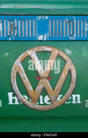 Sur un badge Badge Volkswagen Volkswagen sur un camping-car d'Heineken Banque D'Images