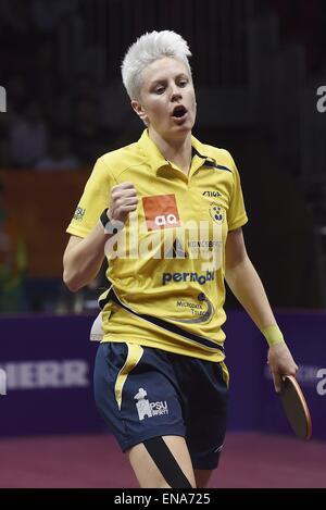 Suzhou, Chine. 30 avril, 2015. Monde Tennis de Table Suzhou 2015, féminin admissibles Groupe 32, MARGARYTA PESOTSKA, UKR vs MATILDA EKHOLM SWE. Credit : Marcio Machado/ZUMA/Alamy Fil Live News Banque D'Images