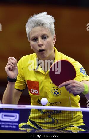 Suzhou, Chine. 30 avril, 2015. Monde Tennis de Table Suzhou 2015, féminin admissibles Groupe 32, MARGARYTA PESOTSKA UKR vs MATILDA EKHOLM SWE. Credit : Marcio Machado/ZUMA/Alamy Fil Live News Banque D'Images