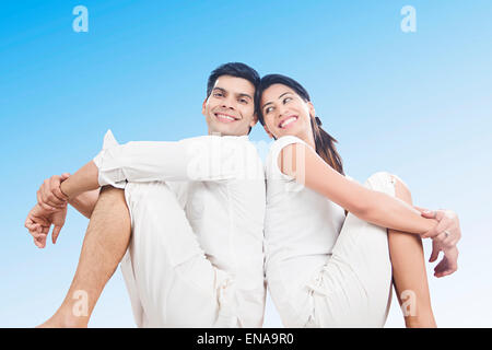 2 Couples mariés Romance indienne Banque D'Images