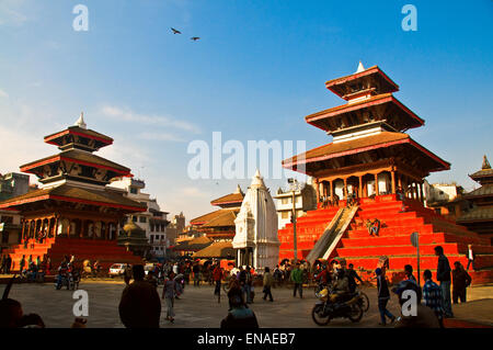 Site du patrimoine mondial de Katmandou Durbar Square de est un complexe spectaculaire des cours intérieures, des temples et des palais Banque D'Images