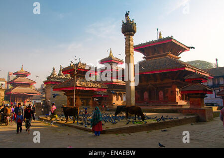 Zone Monument Patrimoine mondial de Katmandou Durbar Square est au coeur de la vieille ville de Katmandou Basantapur. Banque D'Images