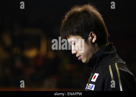 Suzhou International Expo Center, Suzhou, Chine. Apr 30, 2015. Jun Mizutani (JPN), 30 avril 2015 - Tennis de Table : Championnats du Monde de Tennis de Table 2015 masculin 3ème tour match à Suzhou International Expo Center, Suzhou, Chine. © Ito Shingo/AFLO SPORT/Alamy Live News Banque D'Images