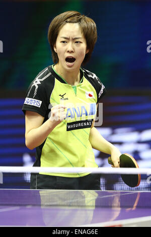 Suzhou International Expo Center, Suzhou, Chine. Apr 30, 2015. Kasumi Ishikawa (JPN), 30 avril 2015 - Tennis de Table : Championnats du Monde 2015 de Tennis de table féminin 3ème tour match à Suzhou International Expo Center, Suzhou, Chine. © Ito Shingo/AFLO SPORT/Alamy Live News Banque D'Images