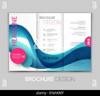 Résumé vecteur lignes courbes arrière-plan. Brochure design Template Illustration de Vecteur