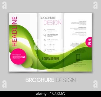 Résumé vecteur lignes courbes arrière-plan. Brochure design Template Illustration de Vecteur