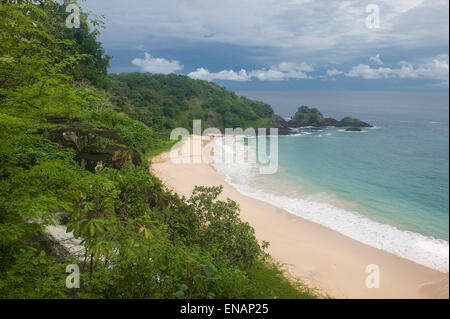 Praia do Sancho (plage), Fernando de Noronha National Marine Sanctuary, Pernambuco, Brésil Banque D'Images