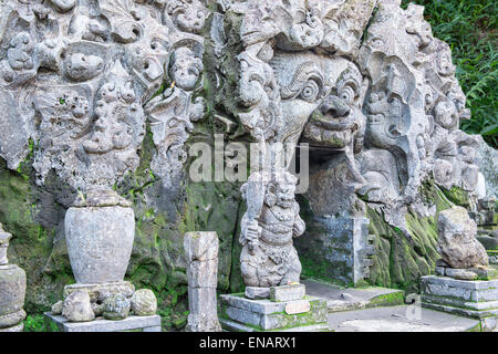 Goa Gajah Elephant Cave, Entrée, Bali, Indonésie Banque D'Images