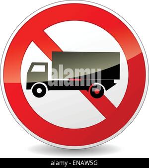 Vector illustration de camions sign on white background Illustration de Vecteur