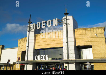 dh Odeon cinéma Royaume-Uni cinéma entrée panneau cinéma extérieur royaume-uni bâtiment moderne ecosse Banque D'Images