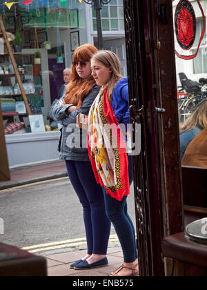 Les rues animées de la région de Brighton North Laine Banque D'Images