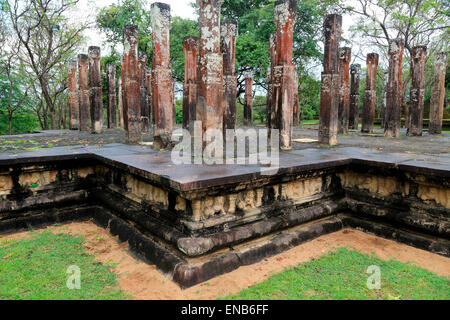 Site du patrimoine mondial de l'UNESCO, l'ancienne cité de Polonnaruwa, Sri Lanka, Asie Banque D'Images