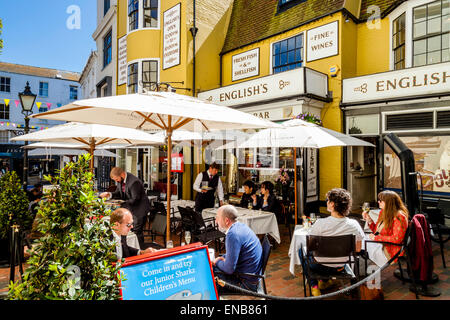 English's Restaurant de fruits de mer, des ruelles, Brighton, Sussex, UK Banque D'Images