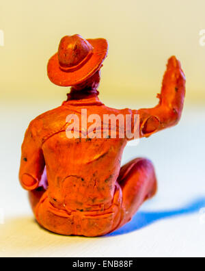 Old cowboy figure toy Banque D'Images