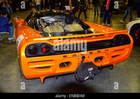 Moscow Tuning Show 2015. Saleen Orange Banque D'Images