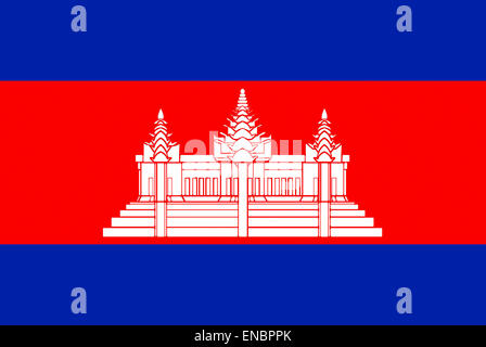 Drapeau national du Royaume du Cambodge. Banque D'Images