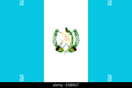 Drapeau national de la République du Guatemala. Banque D'Images