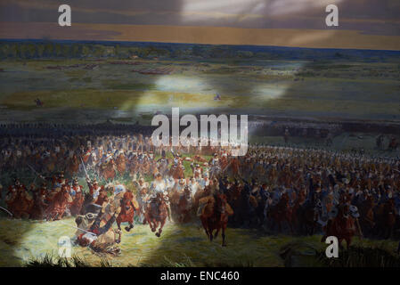 Détail du panorama de Waterloo illustrant la bataille dans une peinture à 360 degrés Banque D'Images