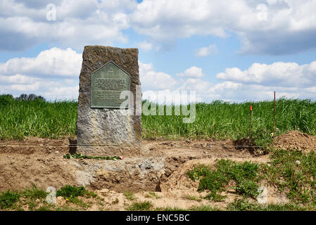 Monument de la 27e régiment qui Innskilling ont été décimés au cours de la bataille de Waterloo Banque D'Images