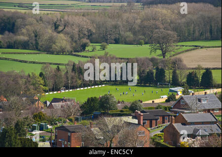 Vue sur Ville de Montgomery Powys Mid-Wales UK Banque D'Images