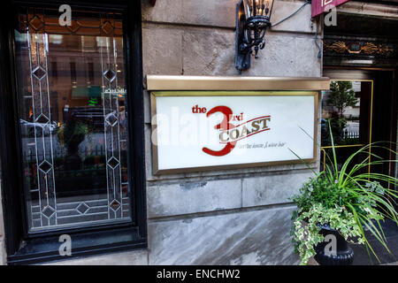 Chicago Illinois, Gold Coast Historic District, North Dearborn Parkway, quartier, 3rd Coast Cafe & Wine Bar, Third Coast, restaurant restaurants cuisine di Banque D'Images