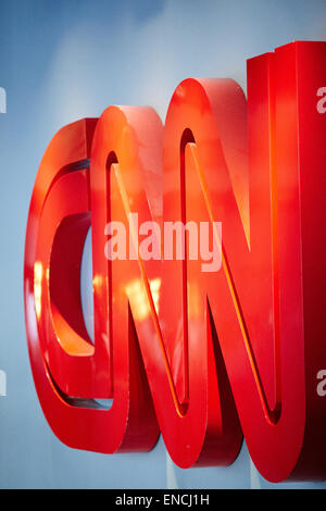 'Downtown à Atlanta USA Georga logo CNN à la réception du bâtiment Le centre CNN CNN est le siège mondial de CNN. Banque D'Images