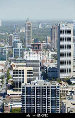 Toits de centre-ville d'Atlanta à Atlanta Midtown dans Georga USA Banque D'Images