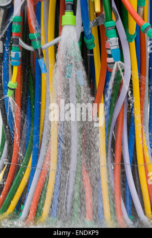 Tuyau flexible de couleur fontaine à eau Banque D'Images