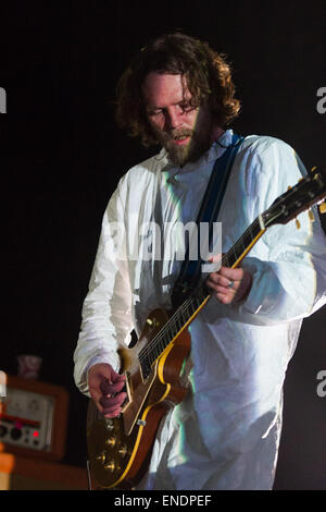 Huw Bunford - Super Furry Animals effectuant à Cardiff en Mars 2015. Banque D'Images