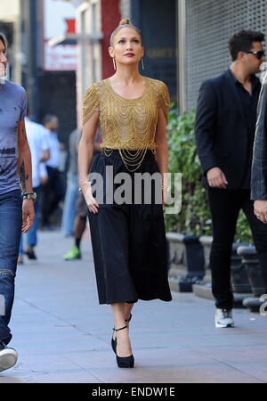 'American Idol' juges arrivant au Hollywood semaine auditions au Orpheum Theatre de Los Angeles avec : Jennifer Lopez Où : Los Angeles, California, United States Quand : 29 Oct 2014 Banque D'Images