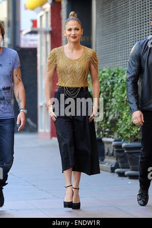 'American Idol' juges arrivant au Hollywood semaine auditions au Orpheum Theatre de Los Angeles avec : Jennifer Lopez Où : Los Angeles, California, United States Quand : 29 Oct 2014 Banque D'Images