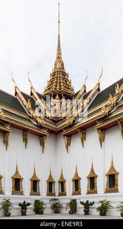 Le Dusit Maha Prasat Hall, Grand Palais et Wat Phra Kaeo, Bangkok, Thaïlande, Asie Banque D'Images