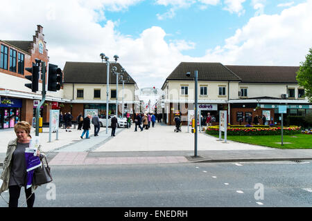 Centre commercial de Springfields magasins entrée du Royaume-Uni l'Angleterre Lincolnshire ville Spalding Banque D'Images