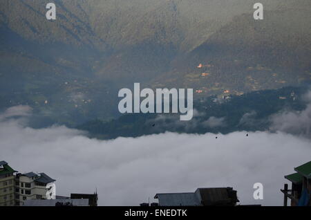 Le Sikkim, cloud, cloud 9, Vallée, tour, voyage Banque D'Images