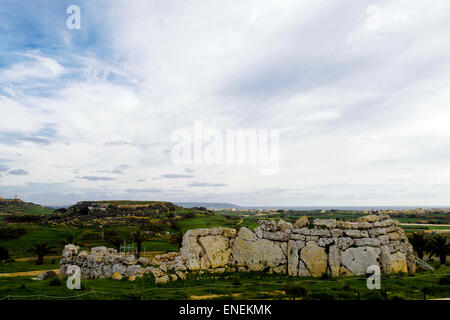 Complexe du temple mégalithique de Ggantija - l'île de Gozo, Malte Banque D'Images