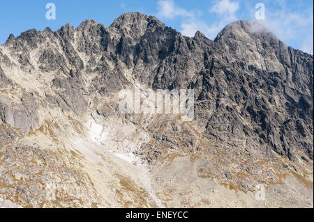 La Slovaquie, Tatry, Pysny, Lomnicky Stit. Pics Dans après-midi ensoleillé Banque D'Images