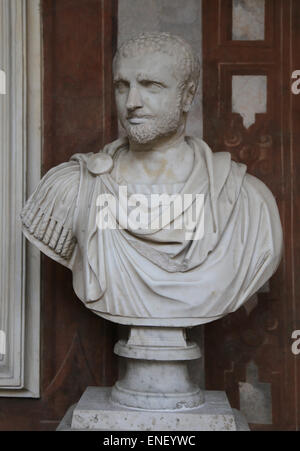 Geta (189-211). L'empereur romain qui a régné avec son père Septime Sévère et son frère Caracalla. Buste. Musée National Romain Banque D'Images