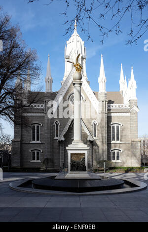 Salt Lake Assembly Hall à Temple Square à Salt Lake City, Utah, USA Banque D'Images