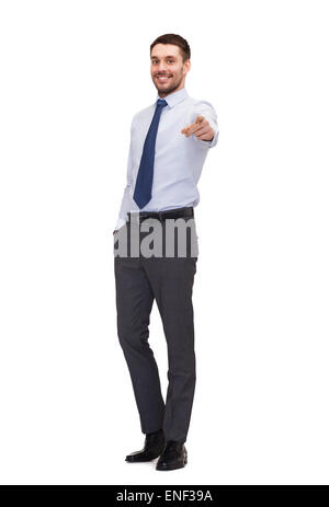 Beau buisnessman face à vous Banque D'Images