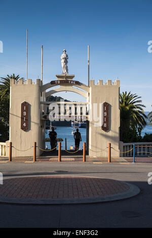 Le mémorial de guerre de Picton, Nouvelle-Zélande. Banque D'Images
