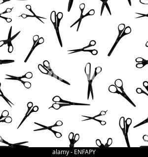 Modèle transparent avec des ciseaux de coupe. Vector Illustration. Banque D'Images