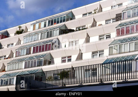 Appartements dans le centre du Nouveau-Brunswick, Russell Square, London Banque D'Images