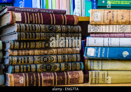 Vieux livres anciens en vieux prussien language Banque D'Images